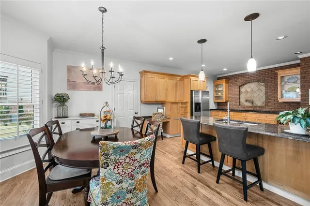 a bedroom with a bed and a desk