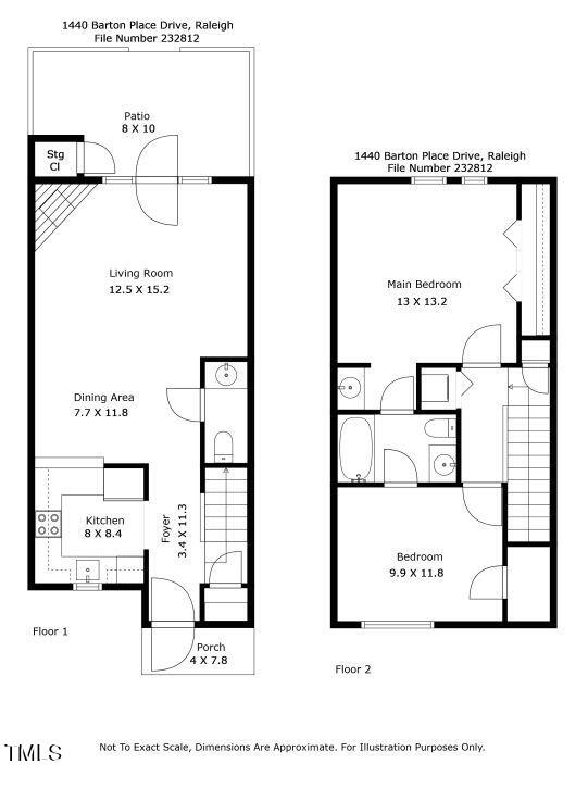1440 Barton Pl Drive Raleigh, NC 27608 - Photo 57 of 57 a picture of a floor plan