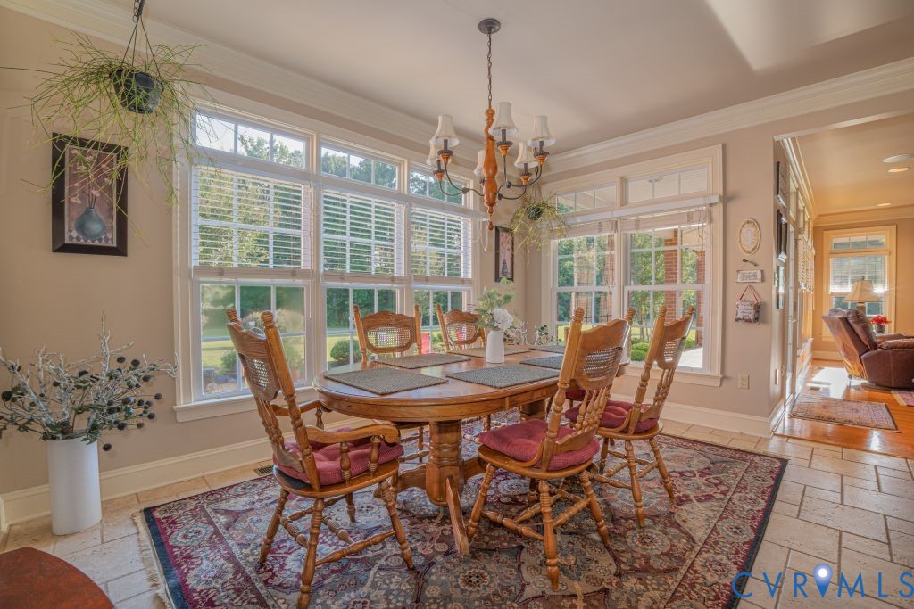 14319 Blunts Bridge Road Ashland, VA 23005 - Photo 15 of 50 Dining nook with scenic view of back yard and pati