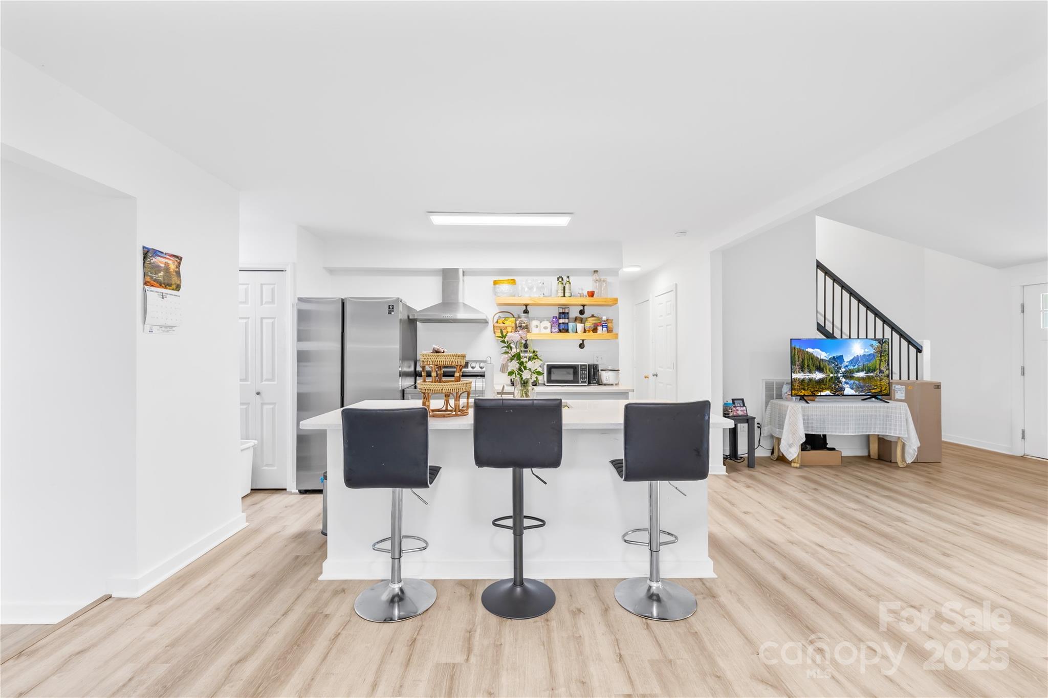 221 Reliance Road Kings Mountain, NC 28086 - Photo 12 of 26 a view of kitchen and dining room with wooden floor