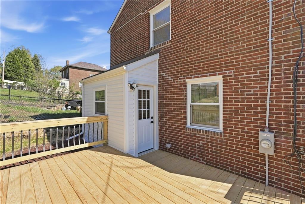 6501 Landview Road Pittsburgh, PA 15217 - Photo 34 of 41 a view of a house with a wooden deck