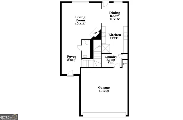 a picture of a bench in front of a wall