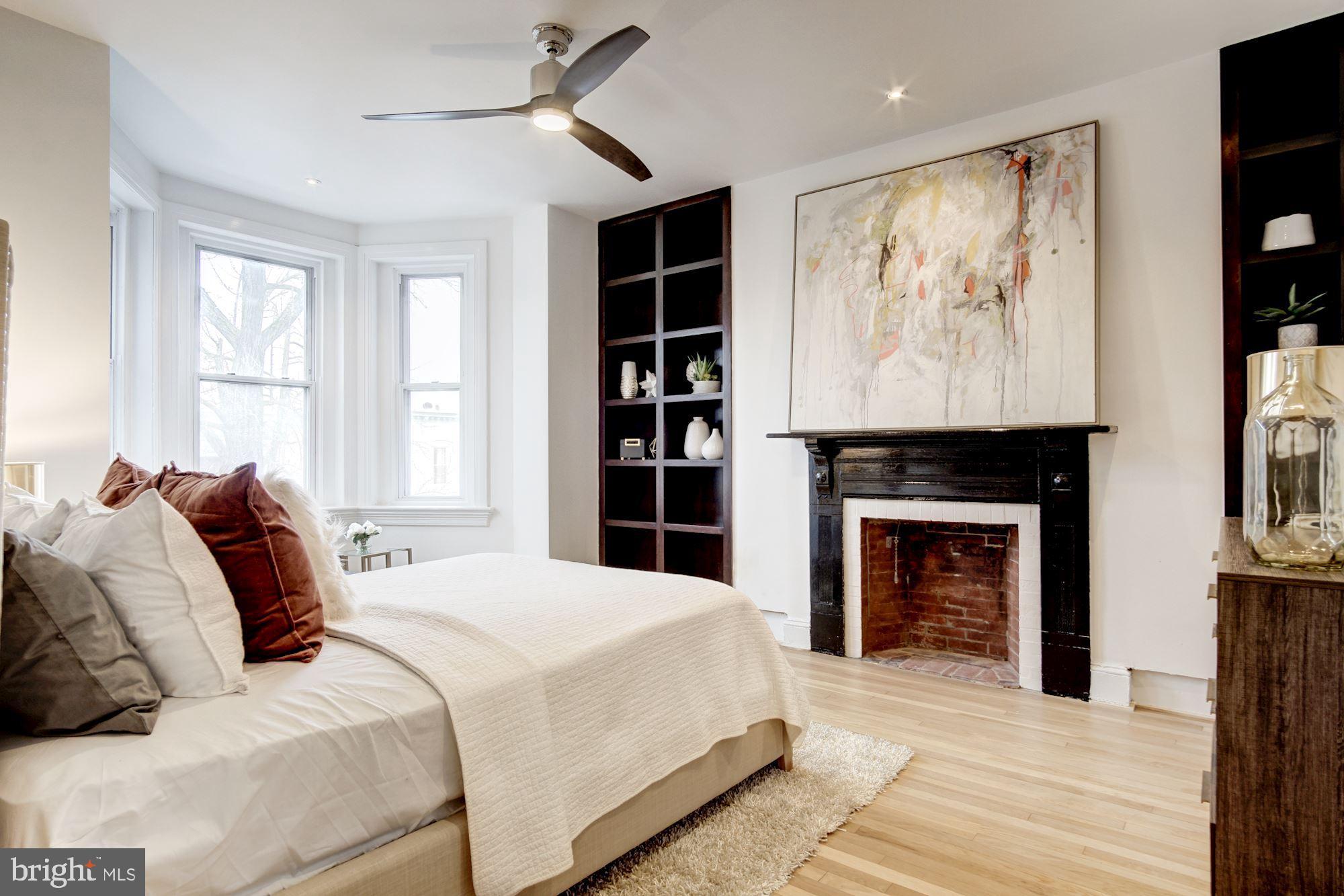 1332 Riggs Street Northwest Washington, DC 20009 - Photo 20 of 36 Master Suite with built-ins & FP