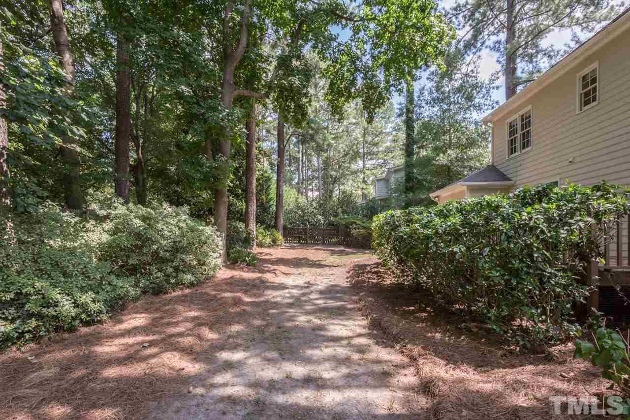 7308 Wilderness Road Raleigh, NC 27613 - Photo 23 of 25 a view of a yard with plants and large trees