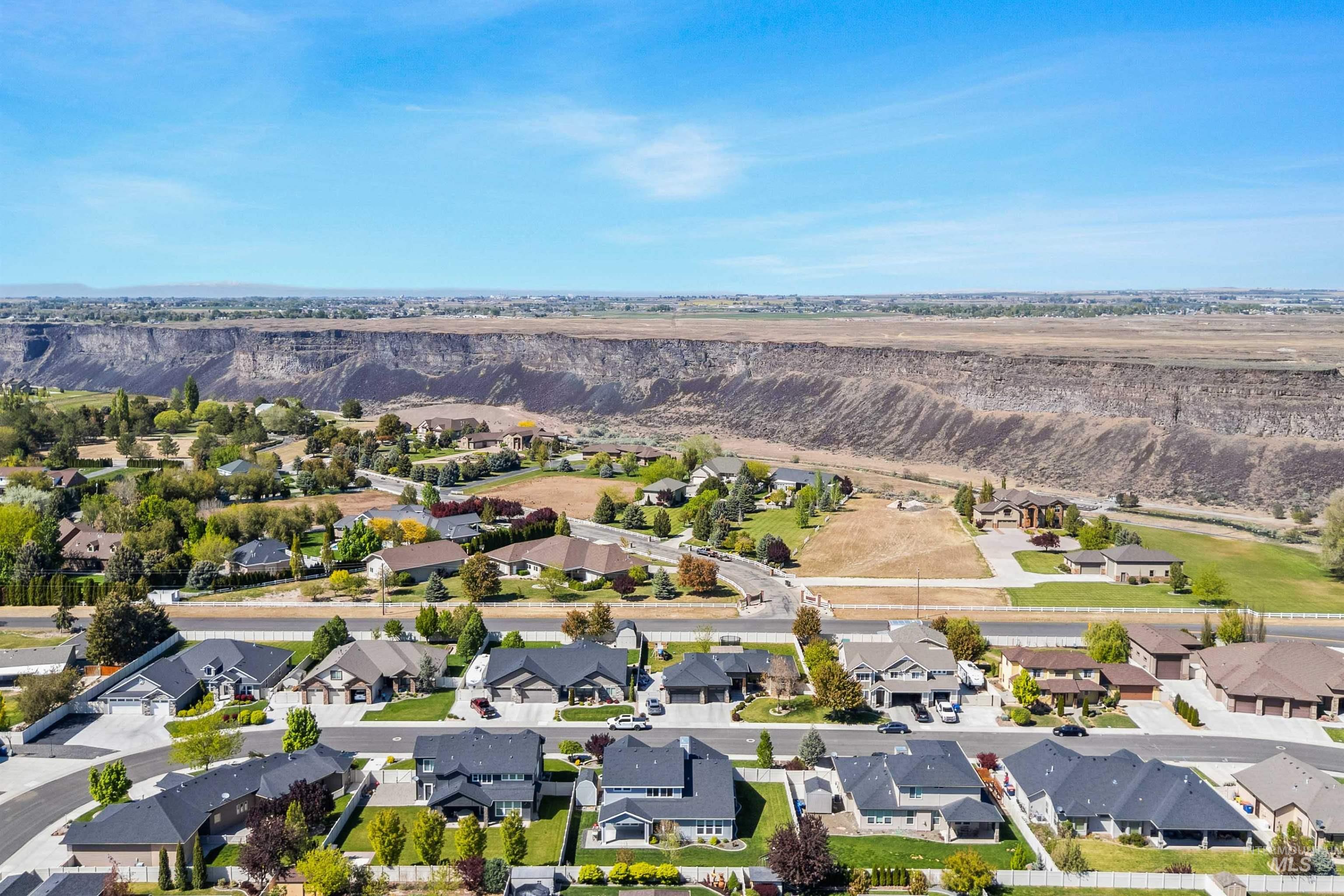2441 Blick Lane Twin Falls, ID 83301 - Photo 47 of 50 Aerial perspective showcasing residential properties with varied architectural styles