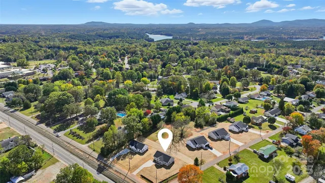 an aerial view of multiple house