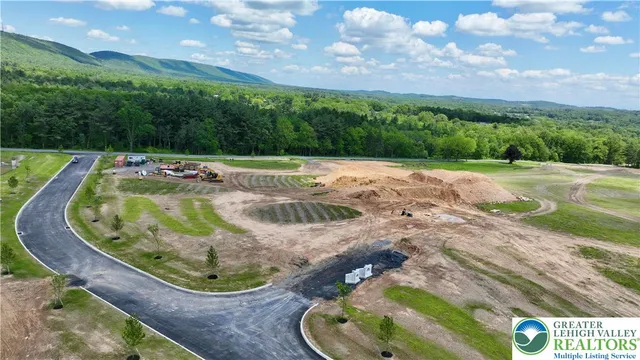 a view of a lake with a mountain