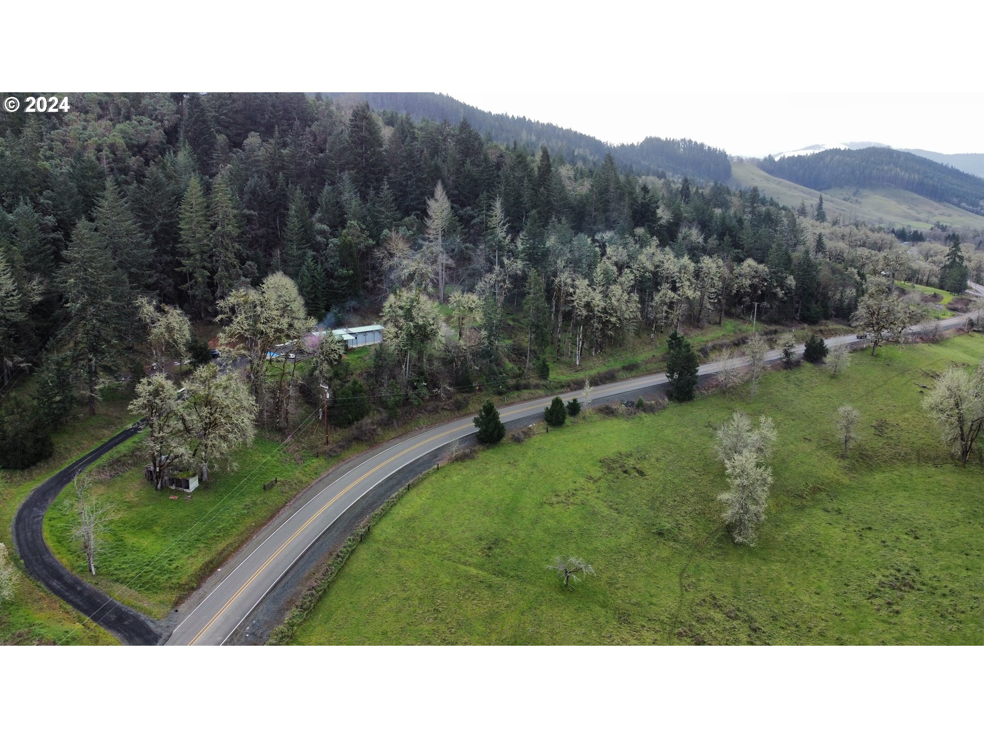 326 Rice Creek Road Winston, OR 97496 - Photo 18 of 22 a black and white photo of a green field