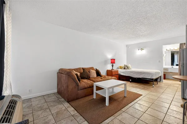 a living room with furniture and a couch