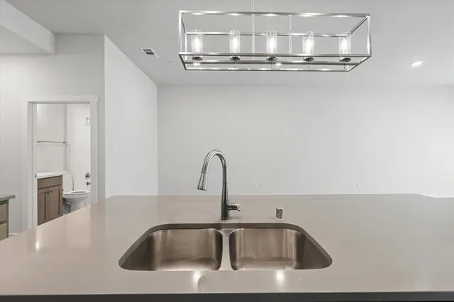 a close view of sink and tap