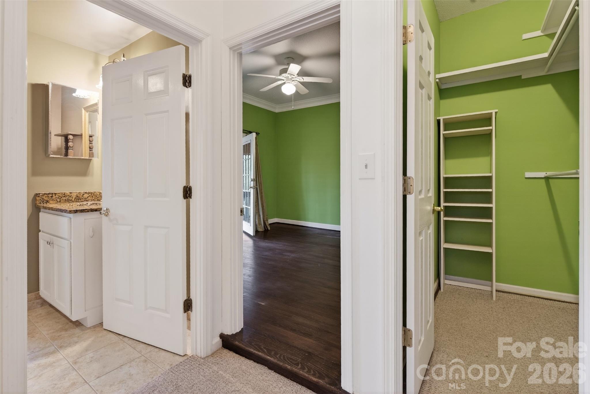 56 Whitney Avenue Tryon, NC 28782 - Photo 9 of 35 a view of a hallway with wooden floor and closet