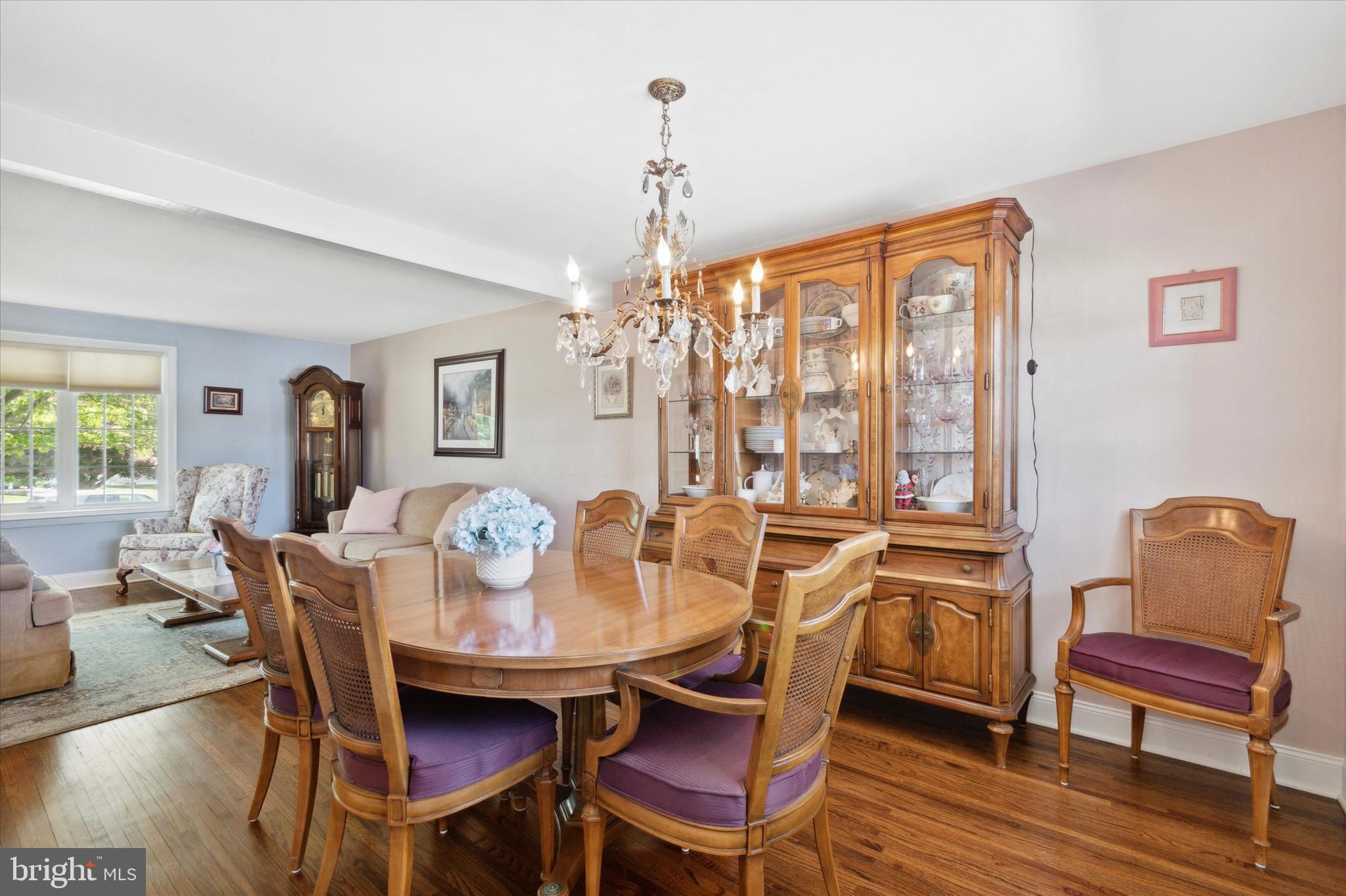 9720 Beacon Road Philadelphia, PA 19115 - Photo 9 of 35 a view of a dining room with furniture window and wooden floor