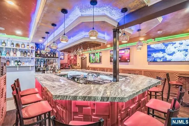 a outdoor space with lots of tables and chairs