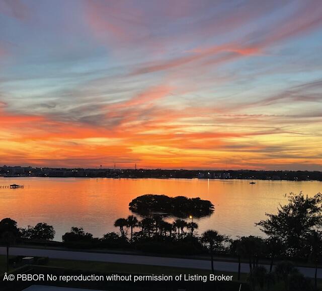 3400 South Ocean Boulevard, Unit 7AII Palm Beach, FL 33480 - Photo 1 of 37 a view of ocean with sunset