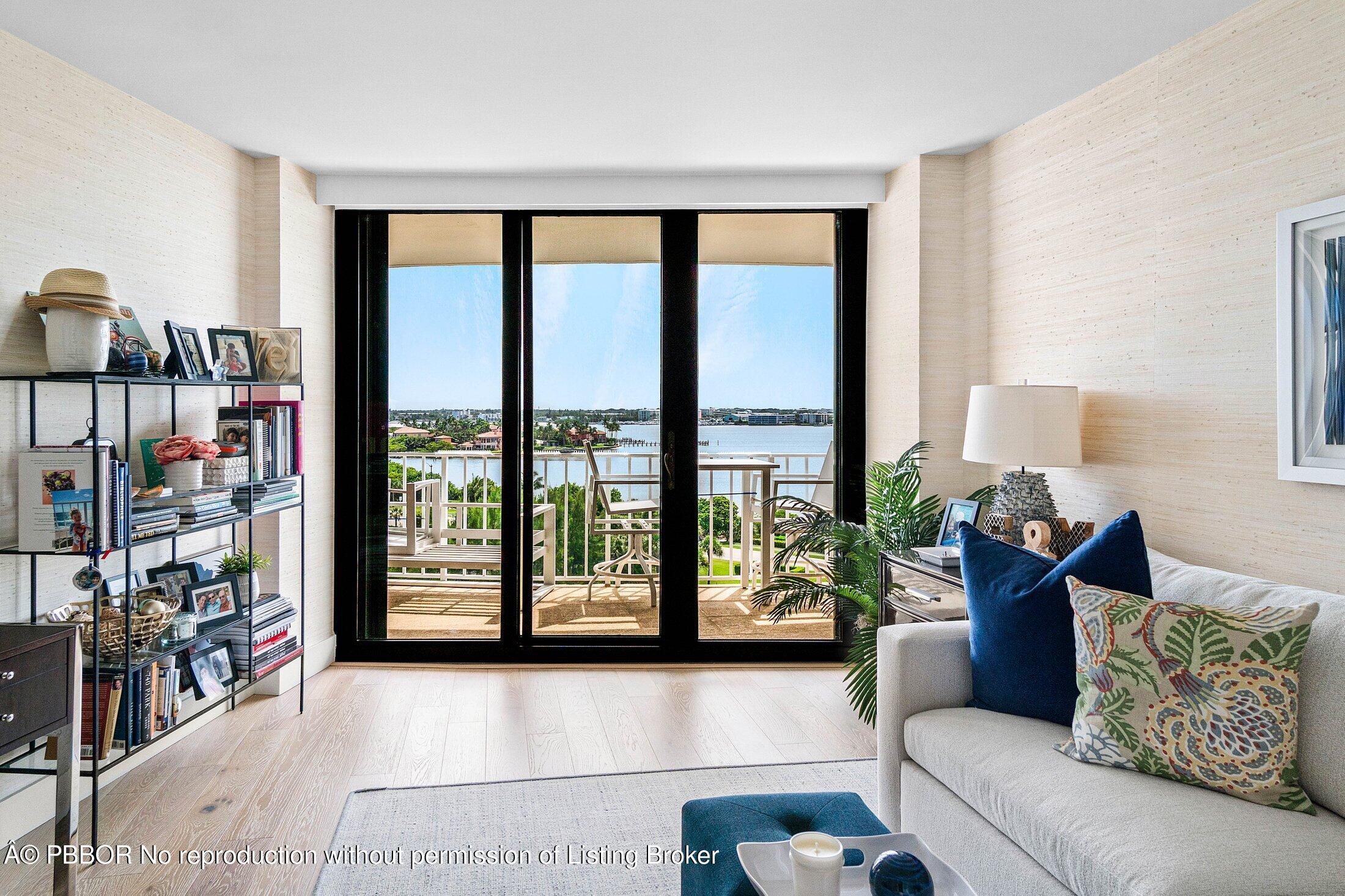 3400 South Ocean Boulevard, Unit 7AII Palm Beach, FL 33480 - Photo 19 of 37 a living room with furniture and a large window