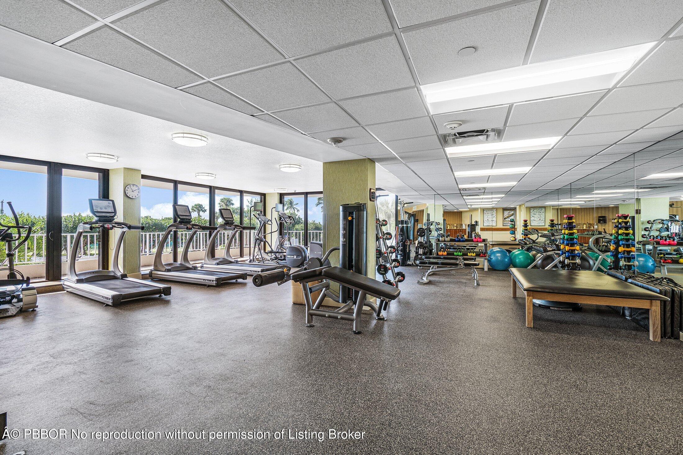 3400 South Ocean Boulevard, Unit 7AII Palm Beach, FL 33480 - Photo 34 of 37 a view of a room with gym equipment
