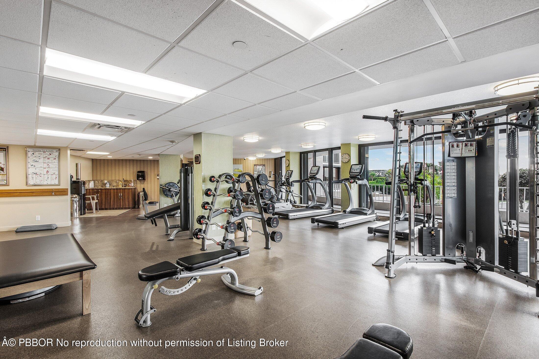 3400 South Ocean Boulevard, Unit 7AII Palm Beach, FL 33480 - Photo 35 of 37 a view of a room with gym equipment