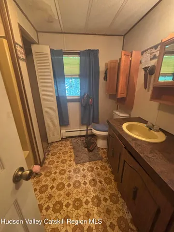 a view of a glass door with a window