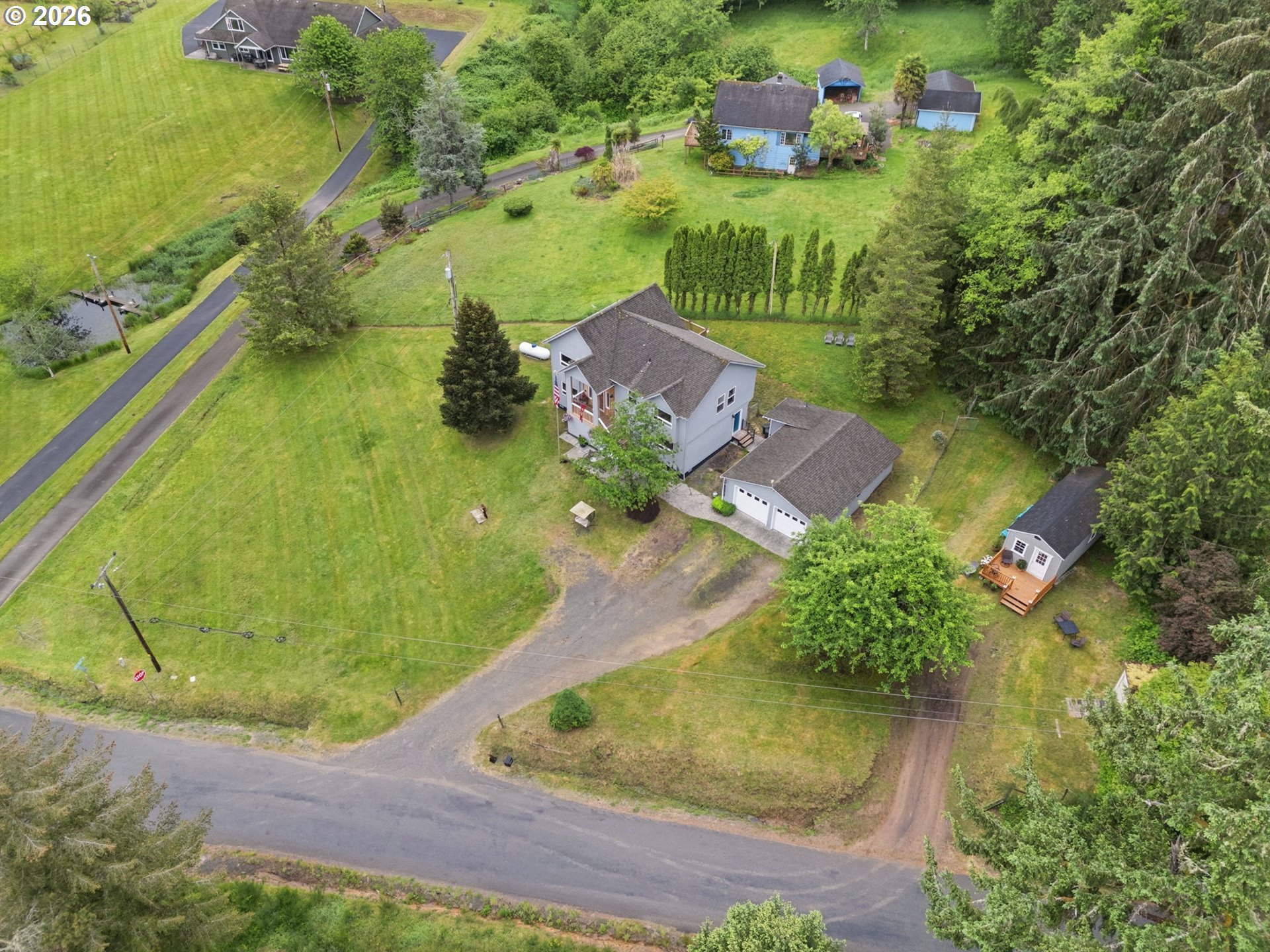 92085 Akerstedt Road Astoria, OR 97103 - Photo 45 of 48 an aerial view of a residential houses with outdoor space