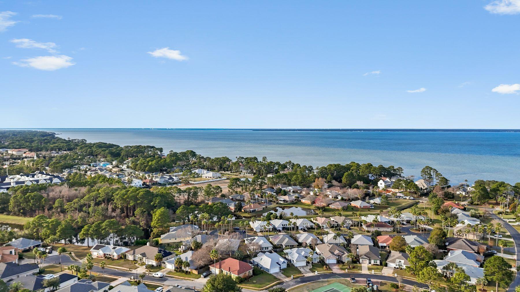 120 Hibiscus Lane Miramar Beach, FL 32550 - Photo 40 of 57 an aerial view of ocean and residential houses with outdoor space