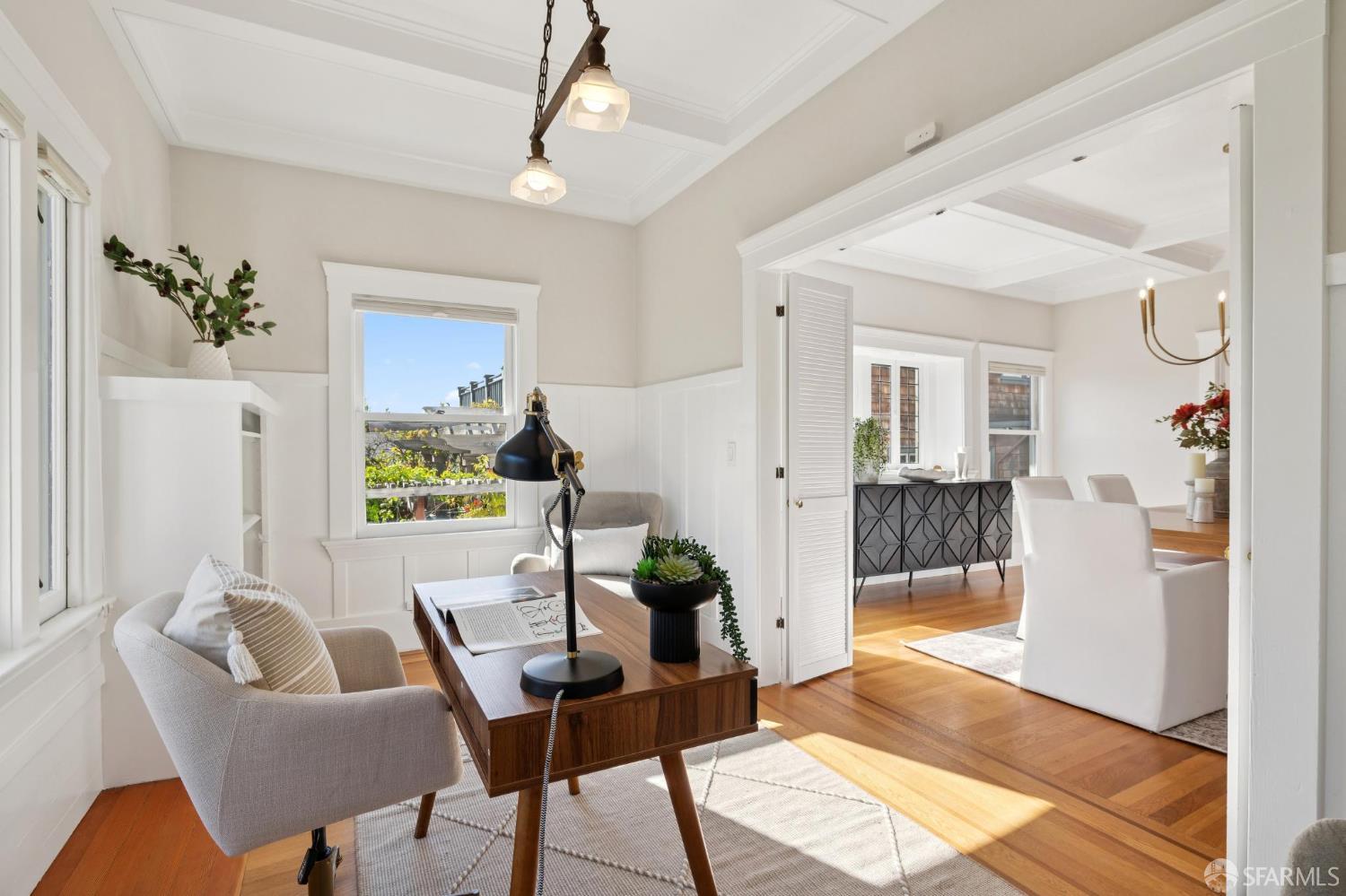 1968 Marin Avenue Berkeley, CA 94707 - Photo 23 of 75 a living room with furniture and a wooden floor