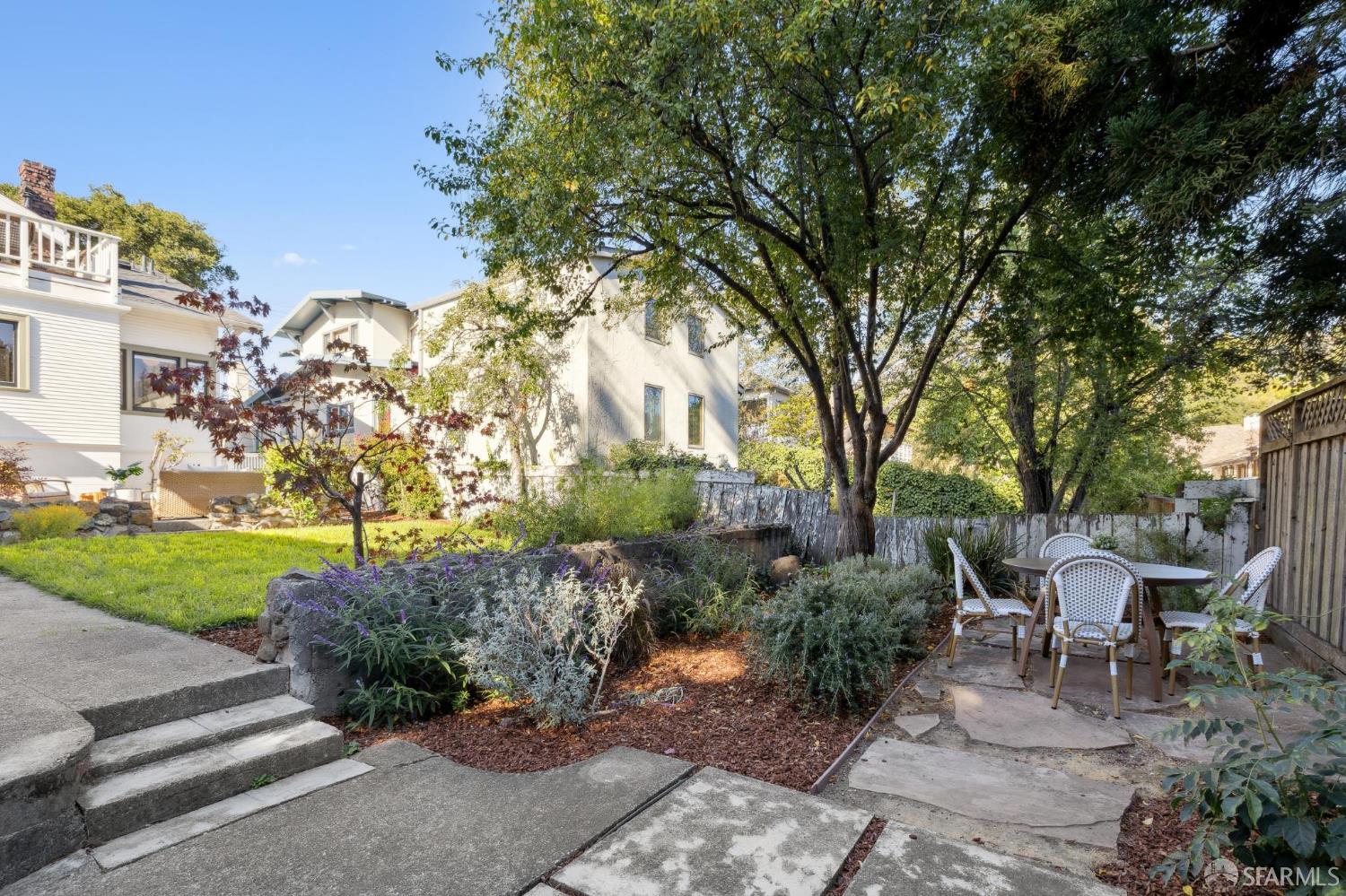 1968 Marin Avenue Berkeley, CA 94707 - Photo 64 of 75 a view of backyard with outdoor seating and green space