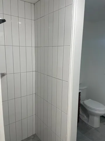 a bathroom with a toilet