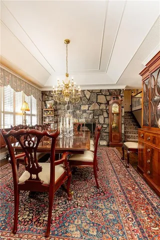 a view of a chairs and table in the patio