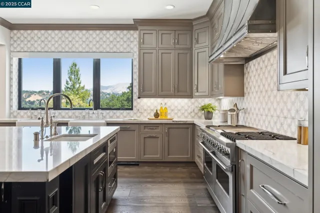 a view of swimming pool with outdoor seating and a garden