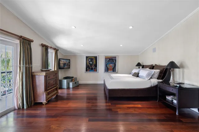 a view of a swimming pool with a yard