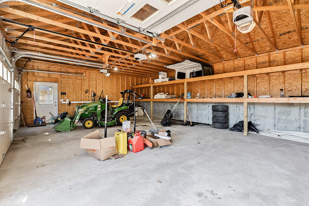 Inside garage
