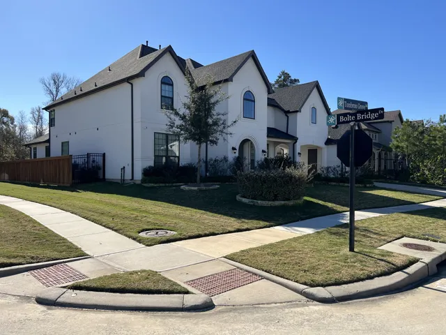 a front view of a house with entertaining space