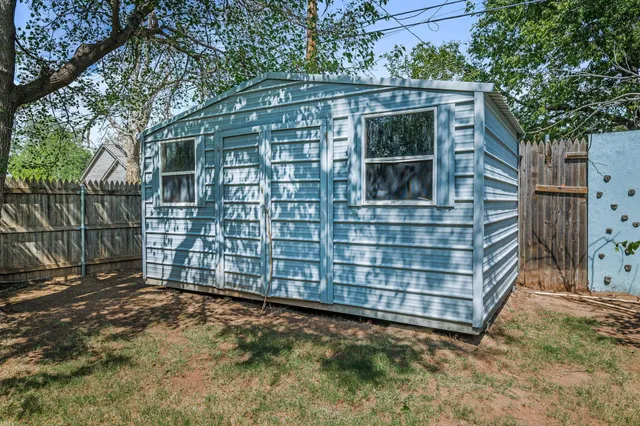 a backyard of a house