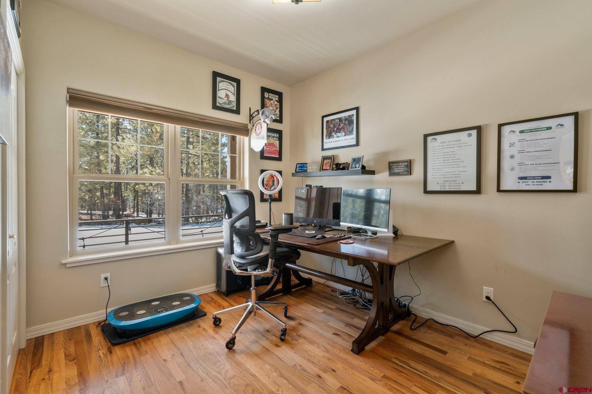 6072 County Road 240 Durango, CO 81301 - Photo 12 of 35 a view of a workspace with furniture and a window
