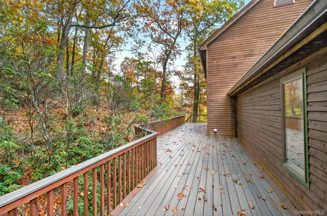 a view of a yard with a deck