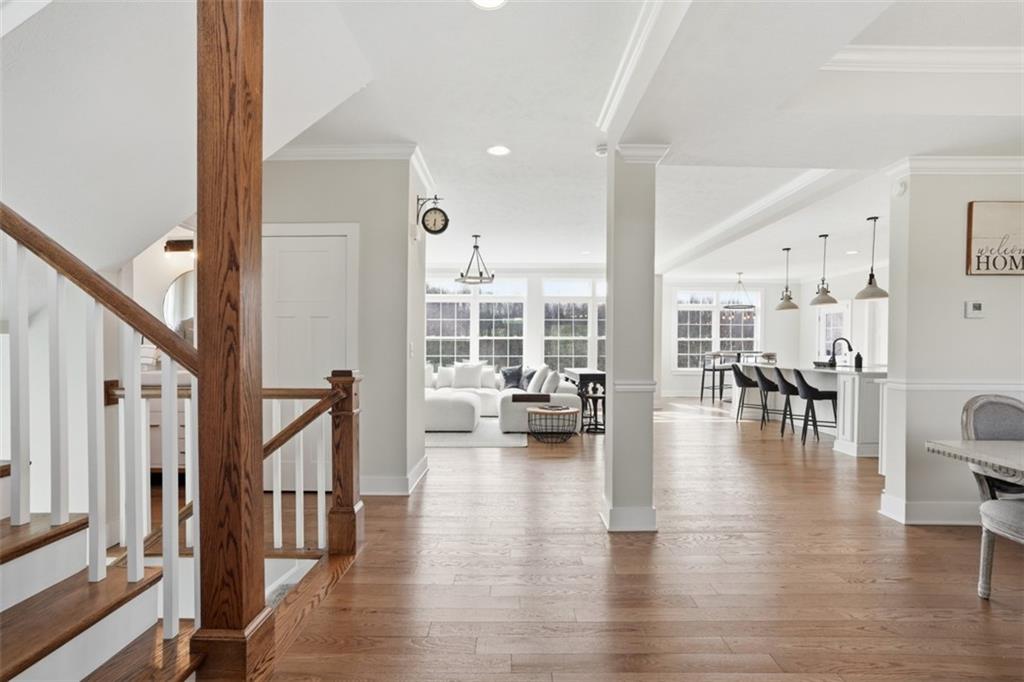 213 Hickory Lane Mars, PA 16046 - Photo 5 of 46 wooden floor with dining room and livingroom view