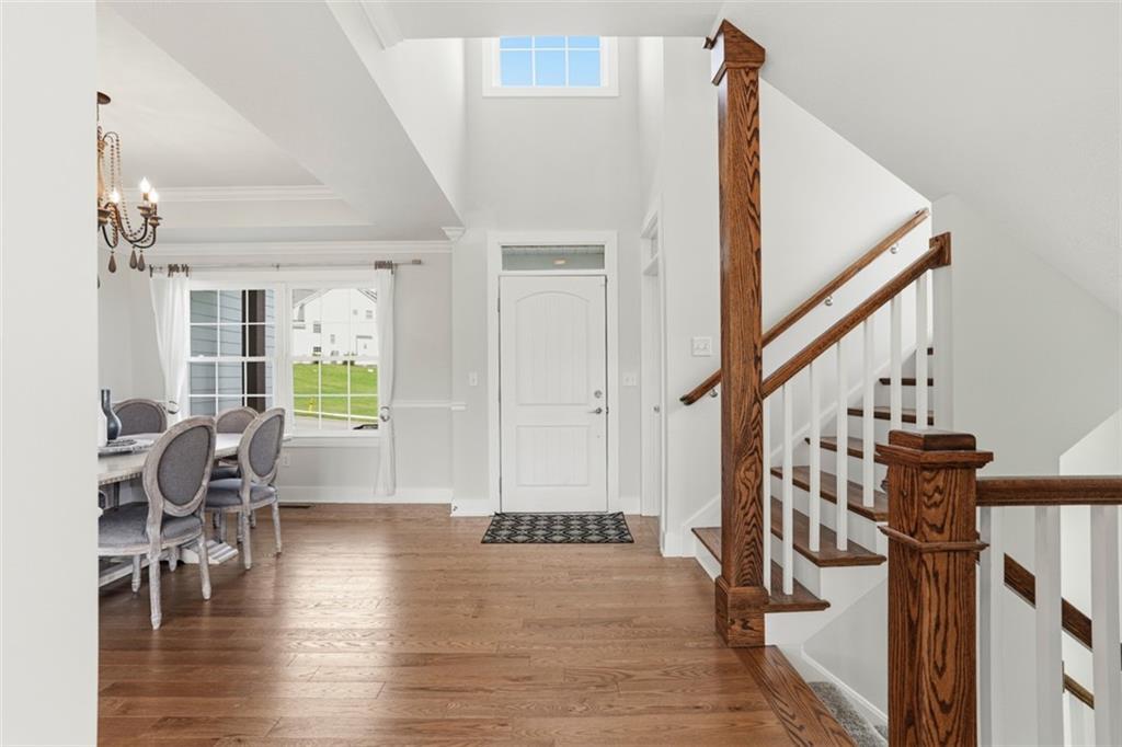 213 Hickory Lane Mars, PA 16046 - Photo 6 of 46 a view of entryway with wooden floor and stairs