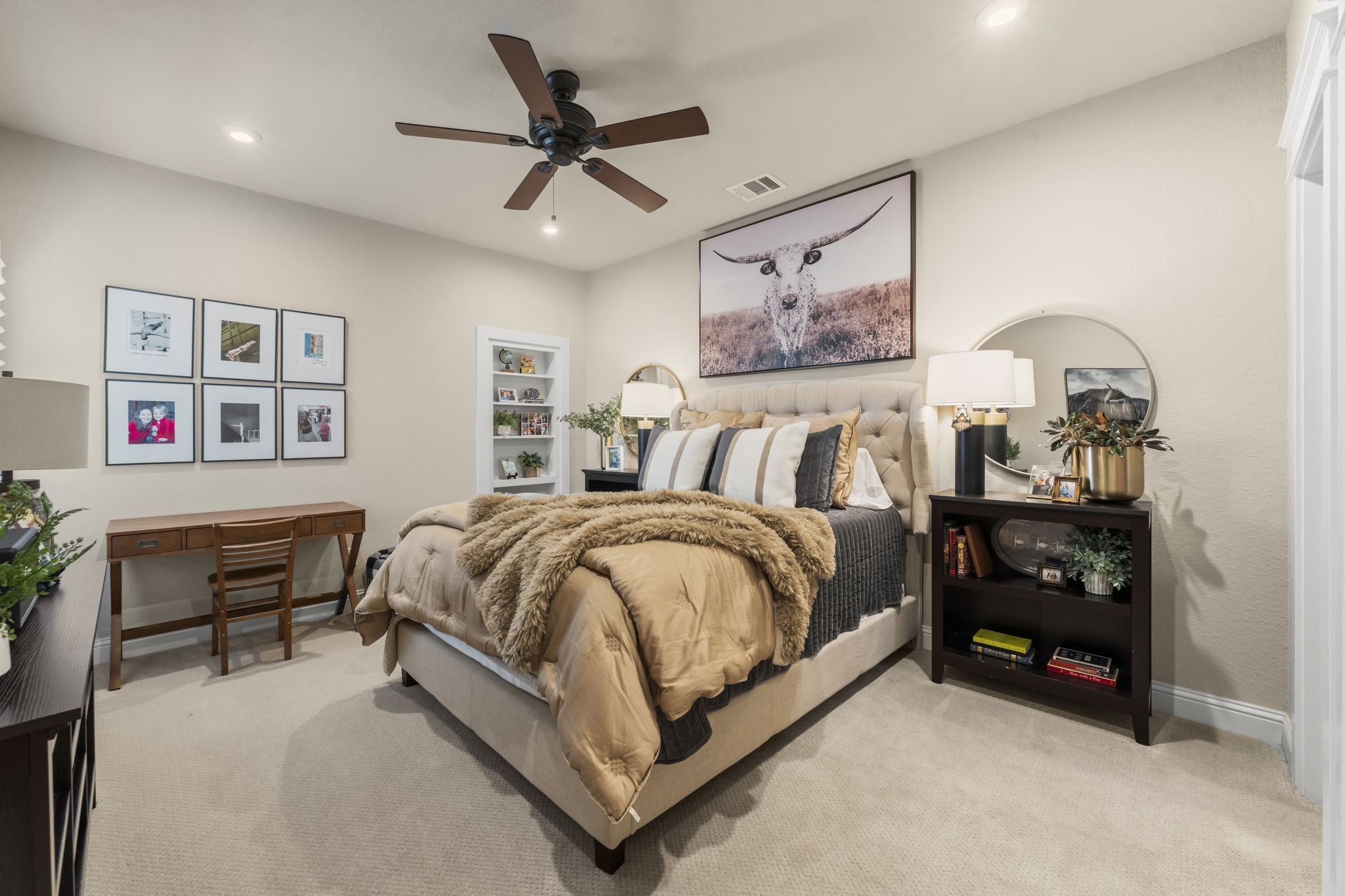 2203 Flameleaf Court Conroe, TX 77384 - Photo 35 of 49 a bed room with a bed and a desk