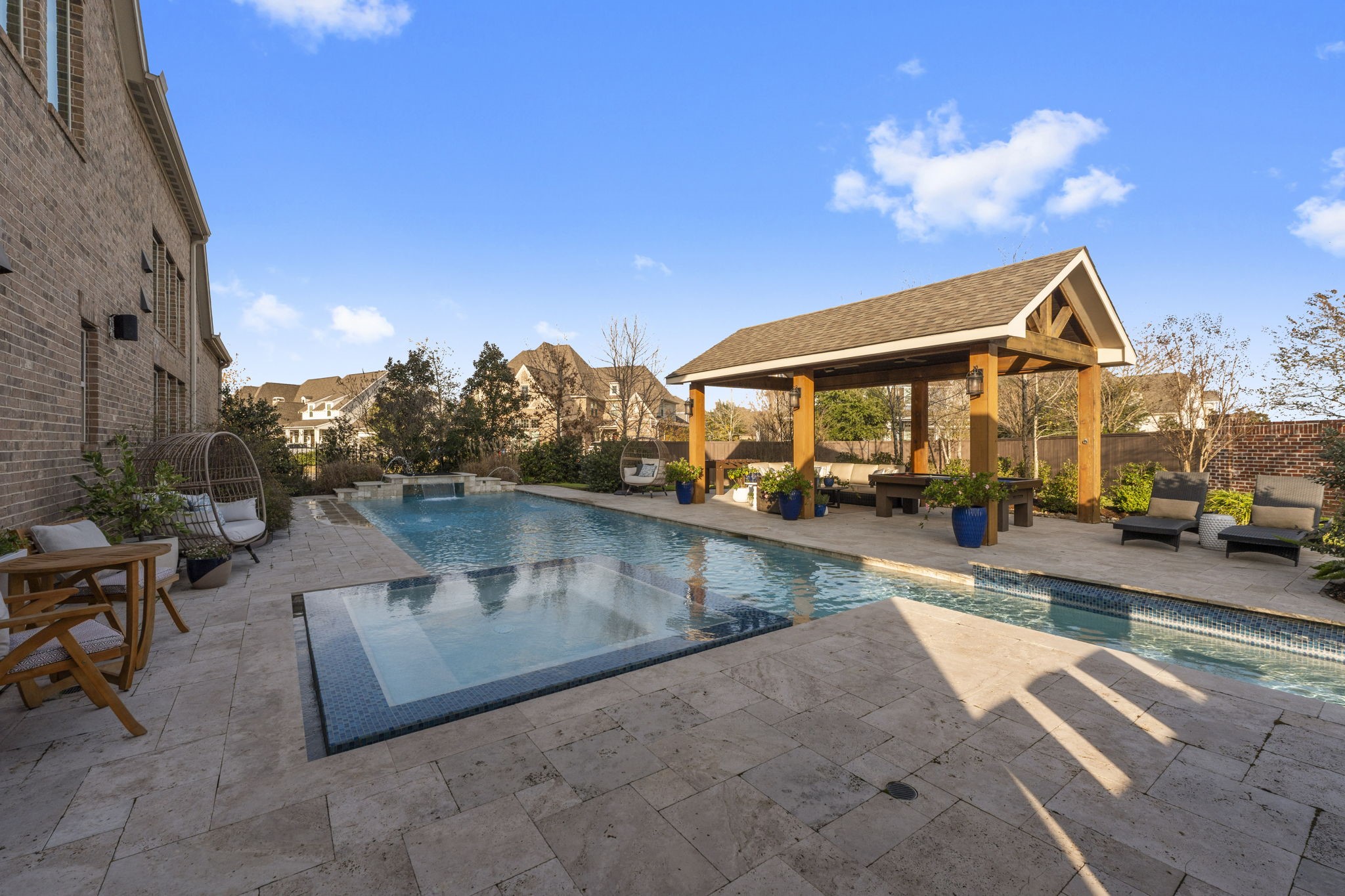 2203 Flameleaf Court Conroe, TX 77384 - Photo 37 of 49 a view of a patio with swimming pool