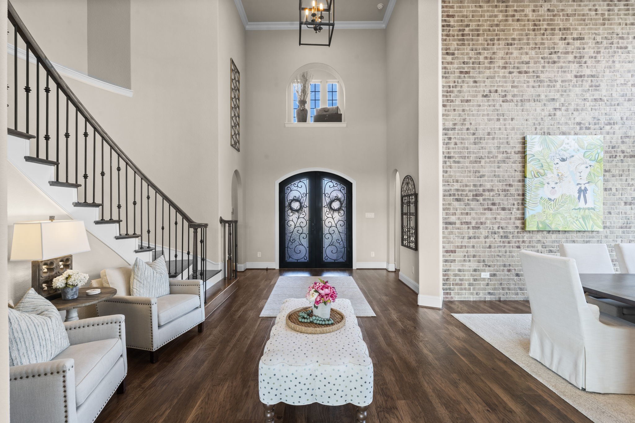 2203 Flameleaf Court Conroe, TX 77384 - Photo 8 of 49 a living room with furniture and a wooden floor