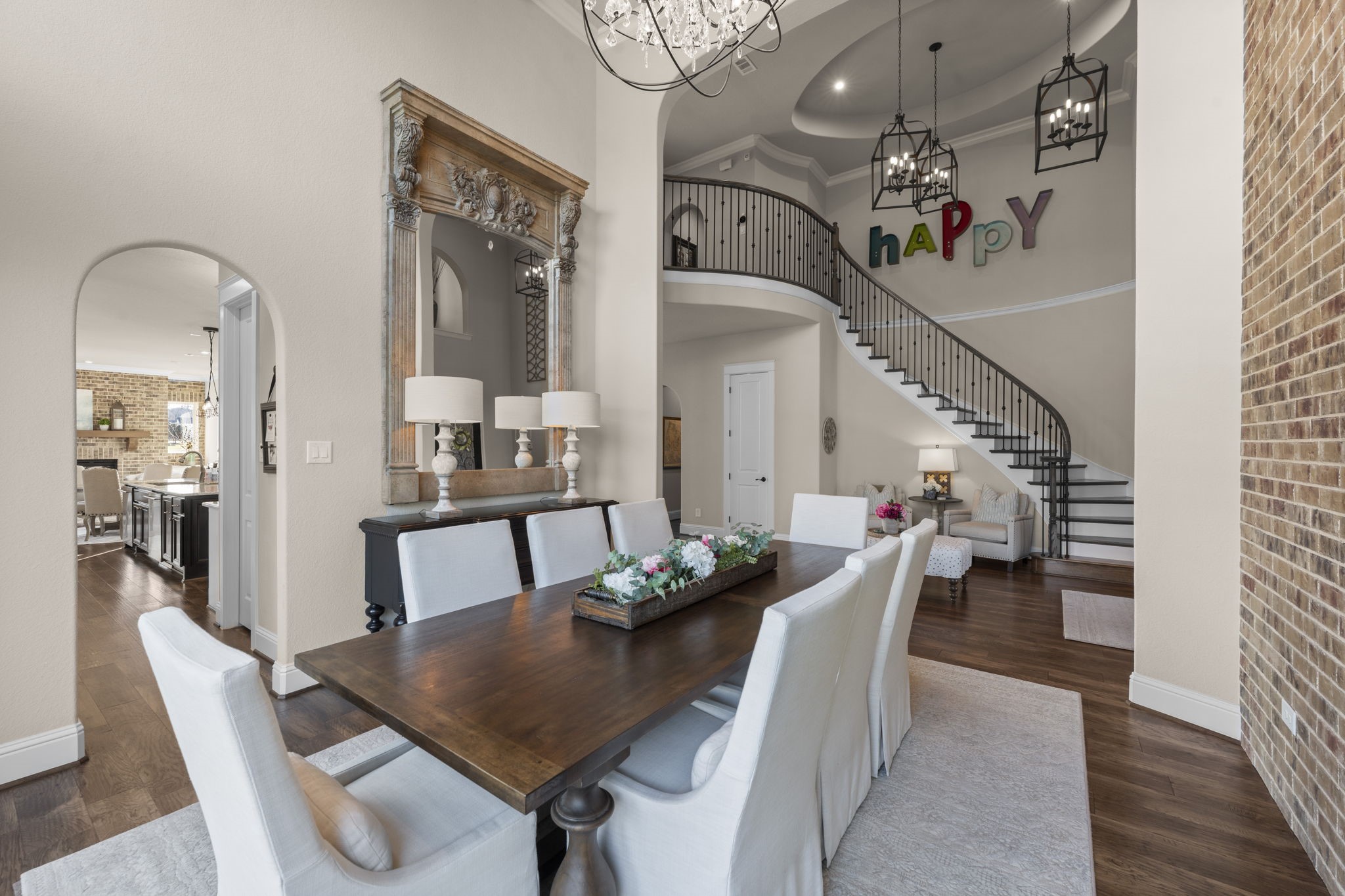 2203 Flameleaf Court Conroe, TX 77384 - Photo 10 of 49 a view of a dining room with furniture and wooden floor