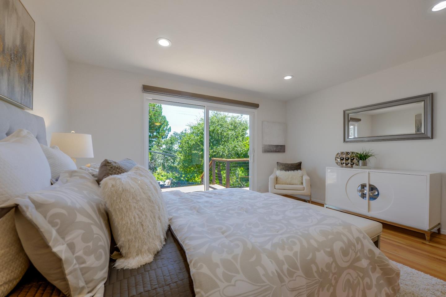 2839 Hillside Drive Burlingame, CA 94010 - Photo 22 of 43 a bed room with a bed and a large window