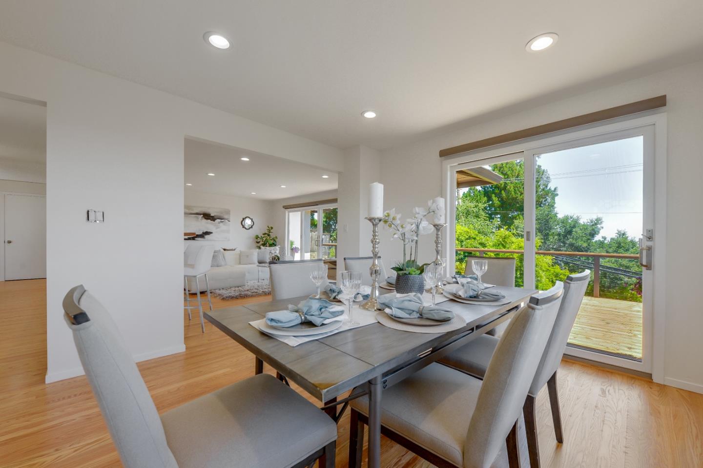 2839 Hillside Drive Burlingame, CA 94010 - Photo 6 of 43 a view of a dining room with furniture window and wooden floor