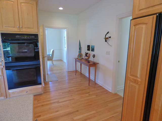 S130 Forbes Drive Geneva, IL 60134 - Photo 12 of 45 a hallway with wooden floor a fireplace and entryway