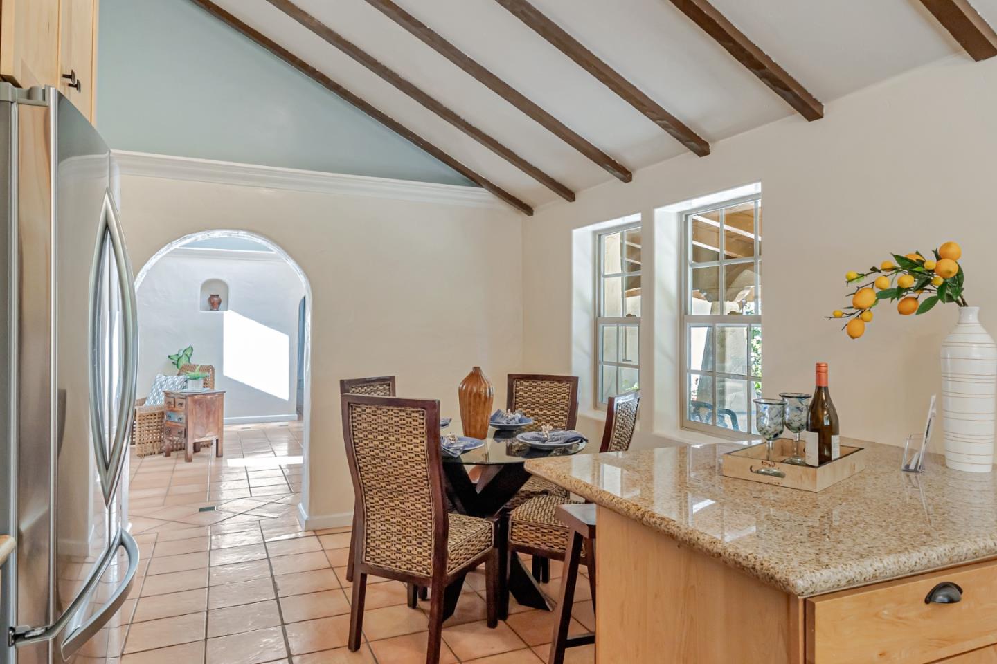 361 Moosehead Drive Aptos, CA 95003 - Photo 14 of 37 a view of a dining room with furniture and a potted plant