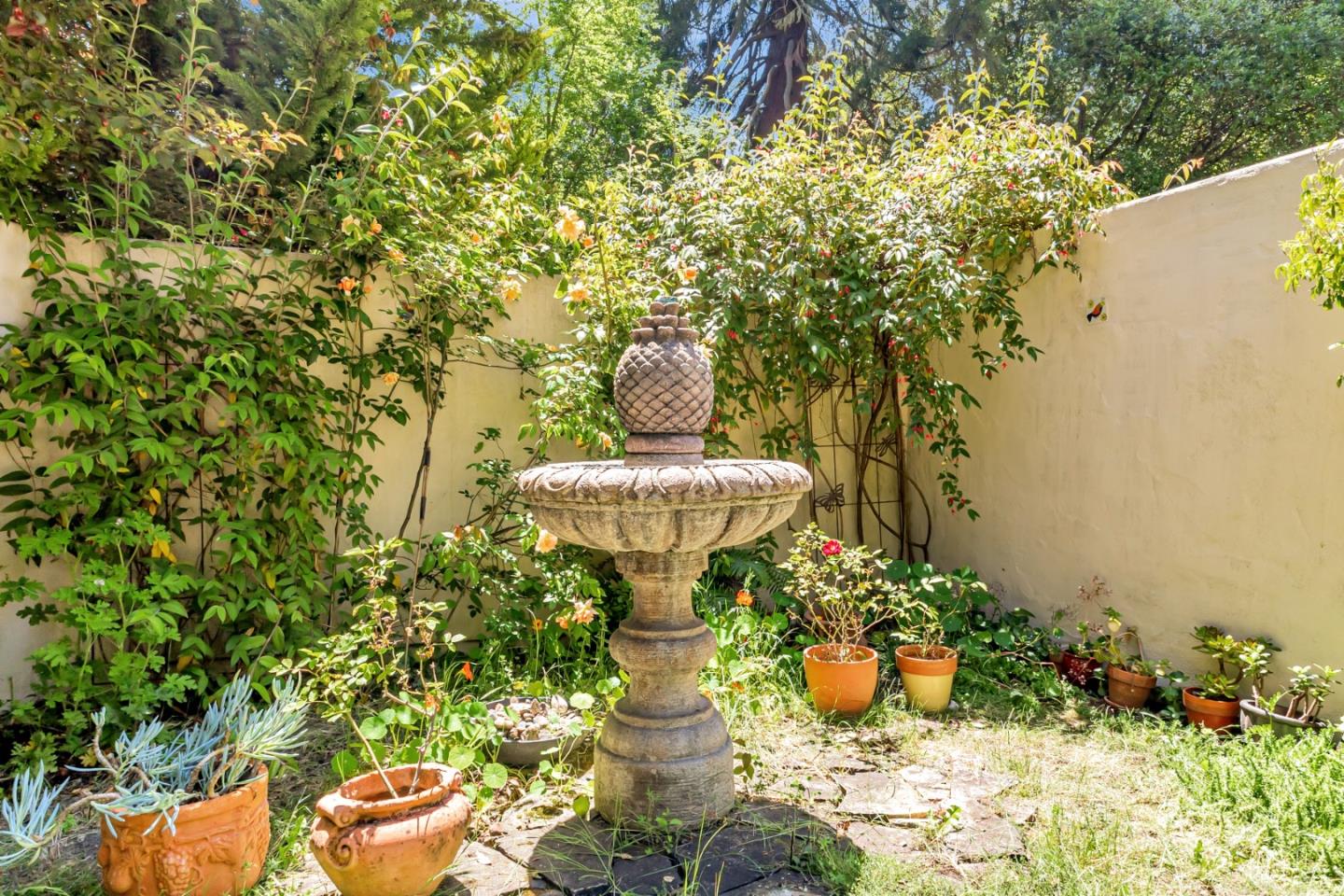 361 Moosehead Drive Aptos, CA 95003 - Photo 33 of 37 a view of a fountain in backyard of the house