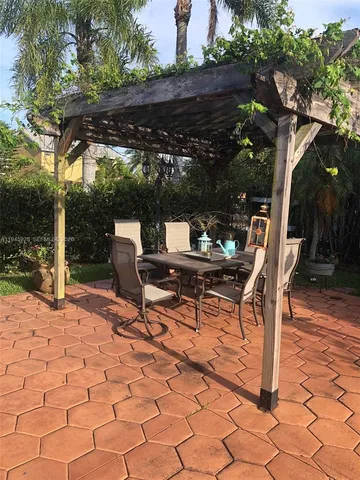 a view of outdoor space with seating