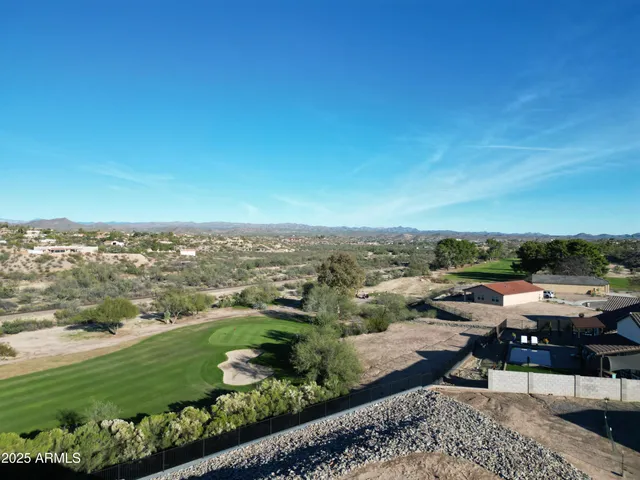 a view of a city with mountain