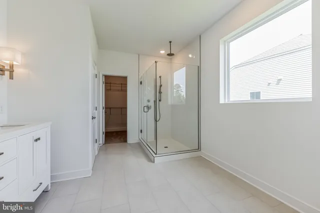 an empty room with an entryway