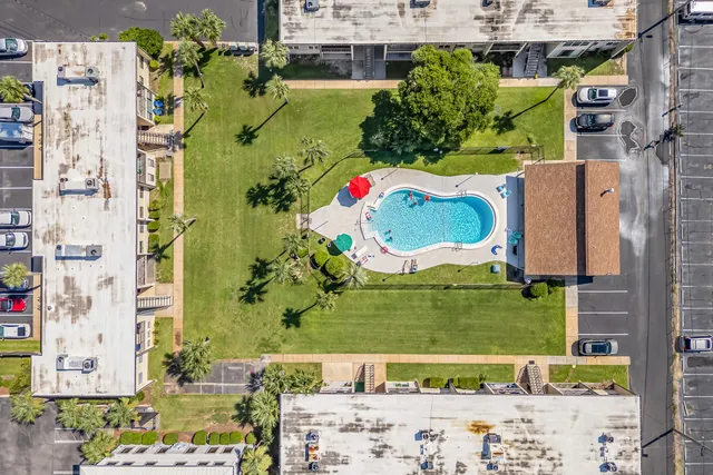 aerial view of a house